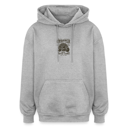 Oversized uniseks hoodie - grijs gemêleerd
