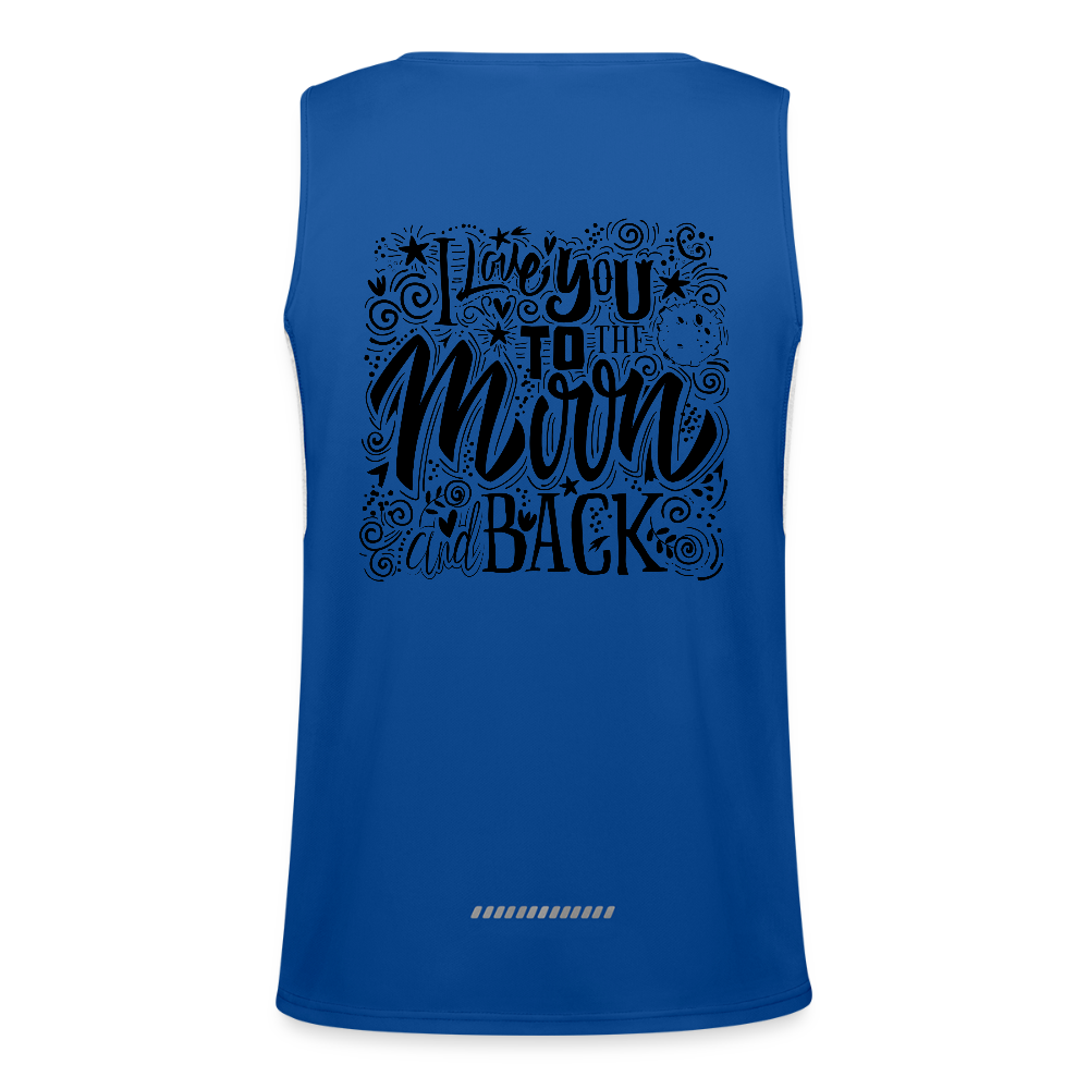 Functionele contrasterende tanktop voor mannen - royal/wit