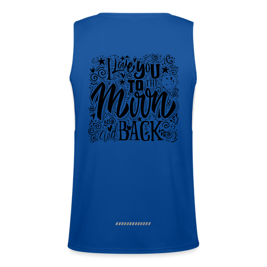 Functionele contrasterende tanktop voor mannen - royal/wit