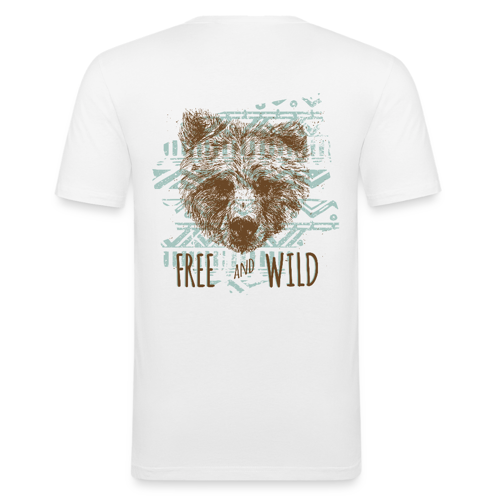 Mannen slim fit T-shirt - wit