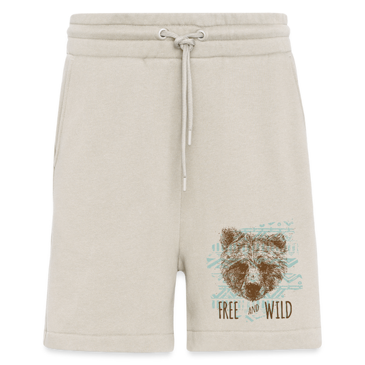Organic relaxed shorts made in EU - WARM CLAY