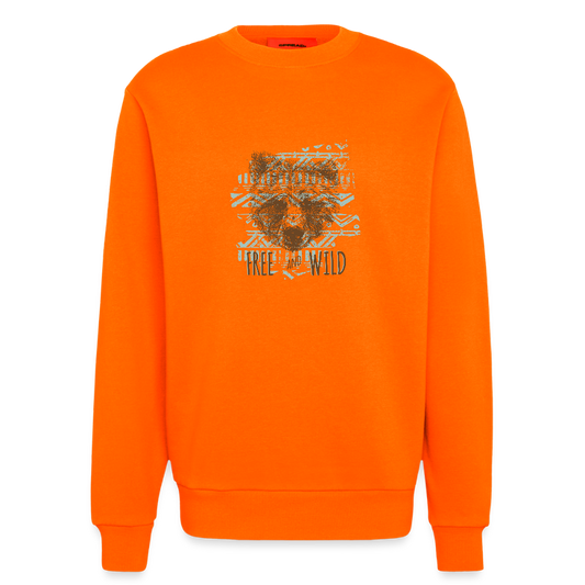Organic relaxed crewneck made in EU - SUNSET ORANGE