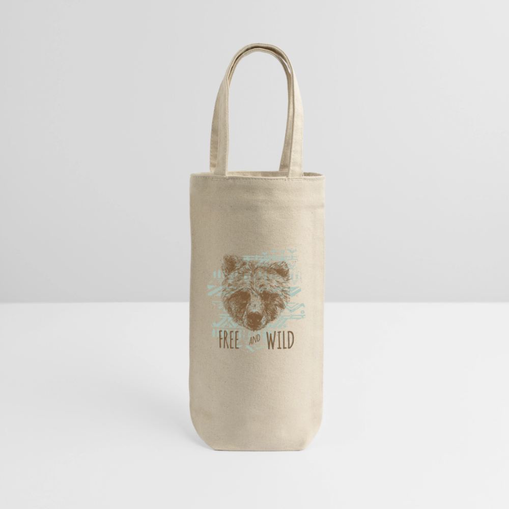 Cadeauzak voor flessen - nature