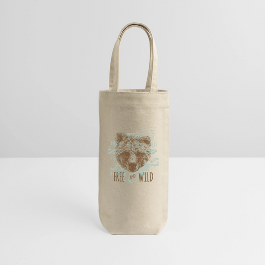 Cadeauzak voor flessen - nature