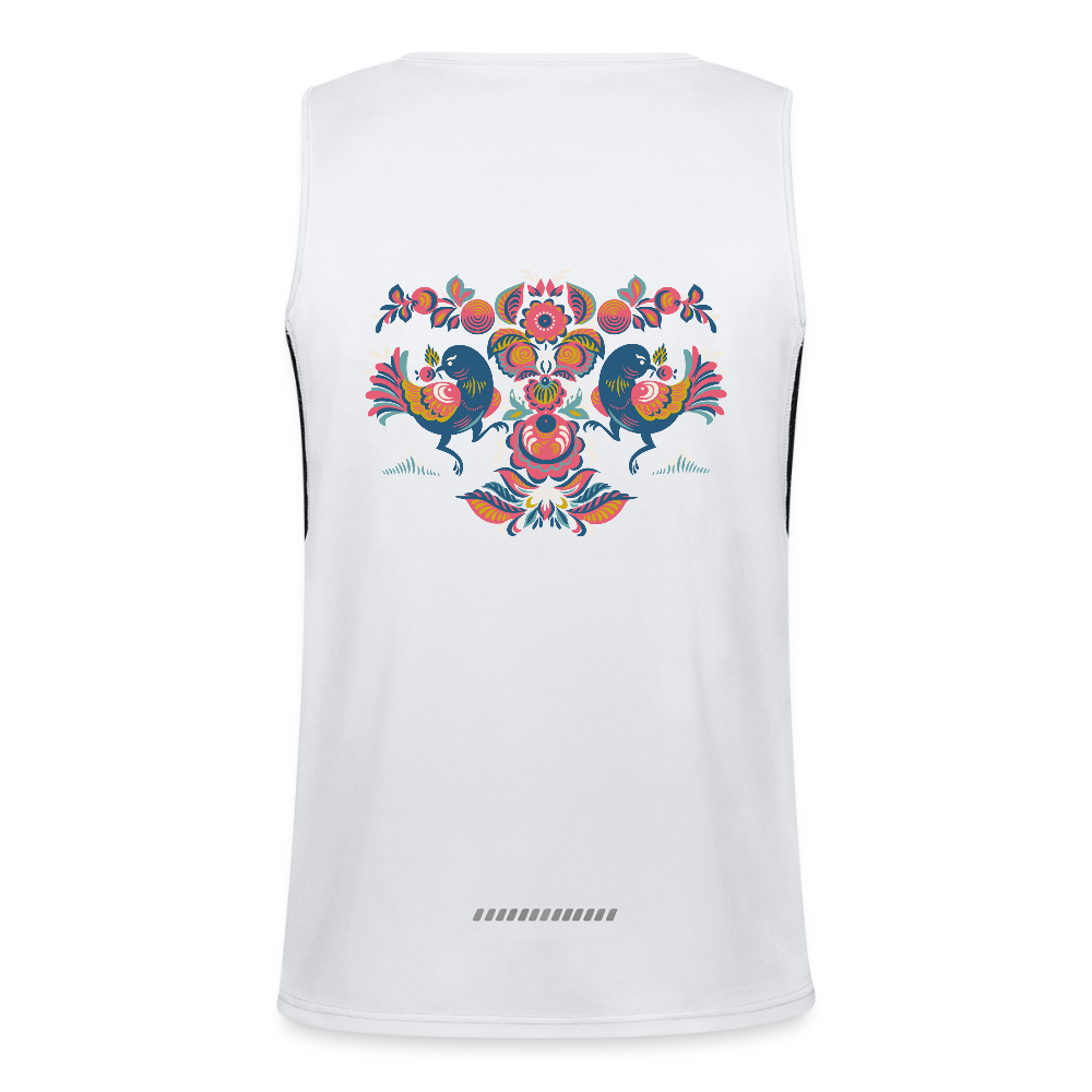Functionele contrasterende tanktop voor mannen - wit/zwart