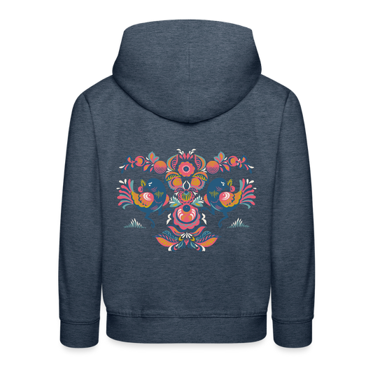 Kinderen trui Premium met capuchon - jeansblauw