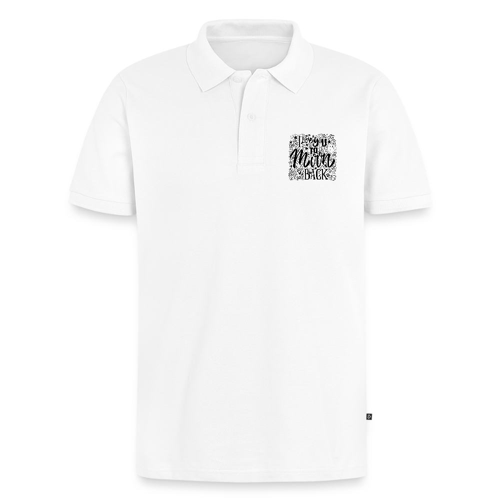 Mannen Premium Bio Poloshirt - wit