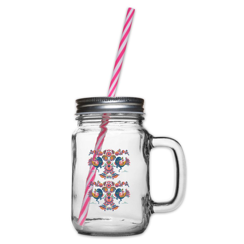 Drinkbeker met handvat en schroefdeksel - doorzichtig
