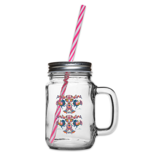Drinkbeker met handvat en schroefdeksel - doorzichtig
