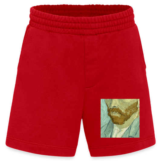 Heavyweight organic shorts made in EU - rood