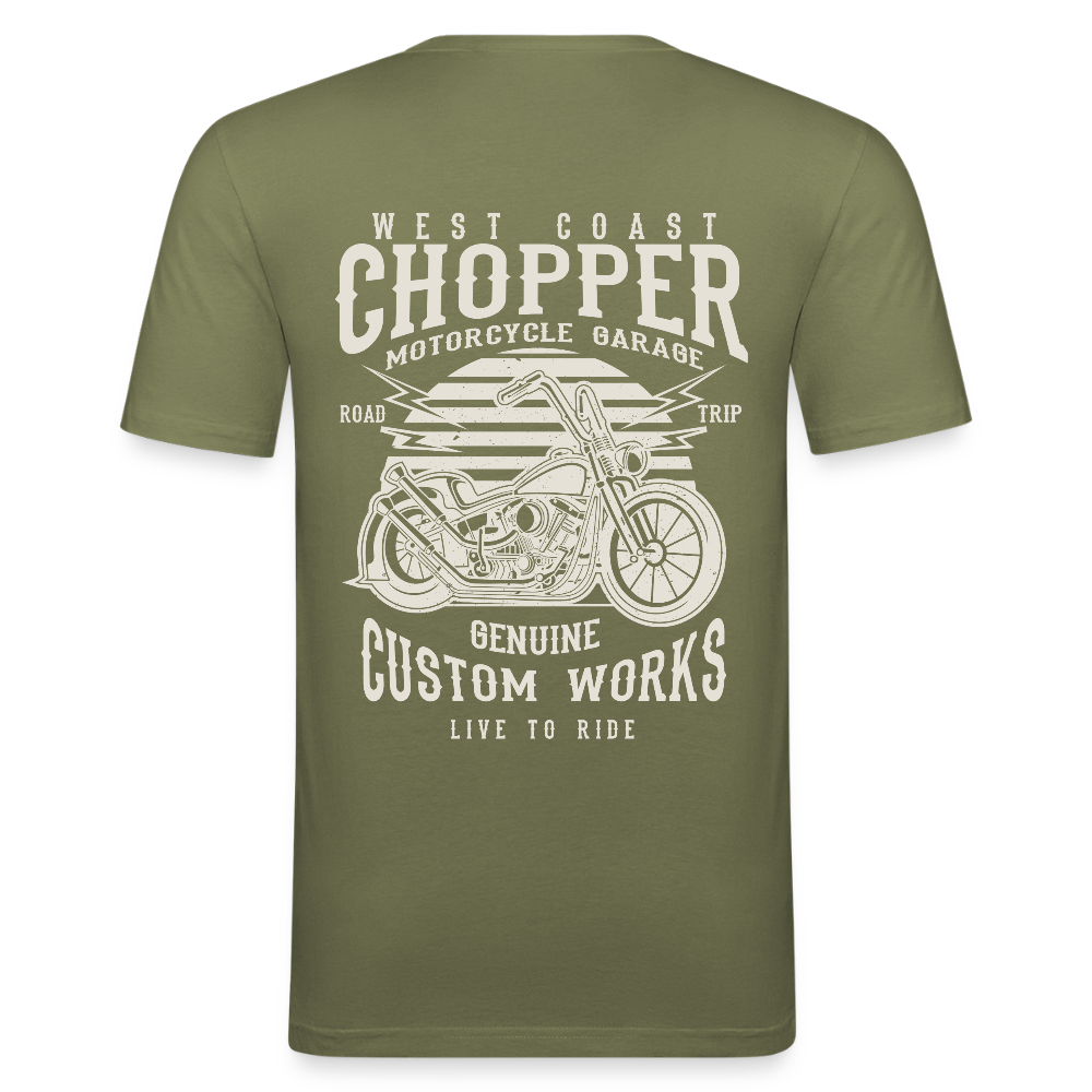 Mannen slim fit T-shirt - kakigroen