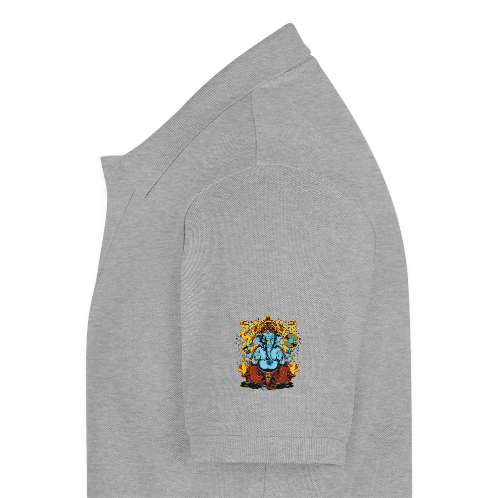 Mannen Premium Bio Poloshirt - grijs gemêleerd