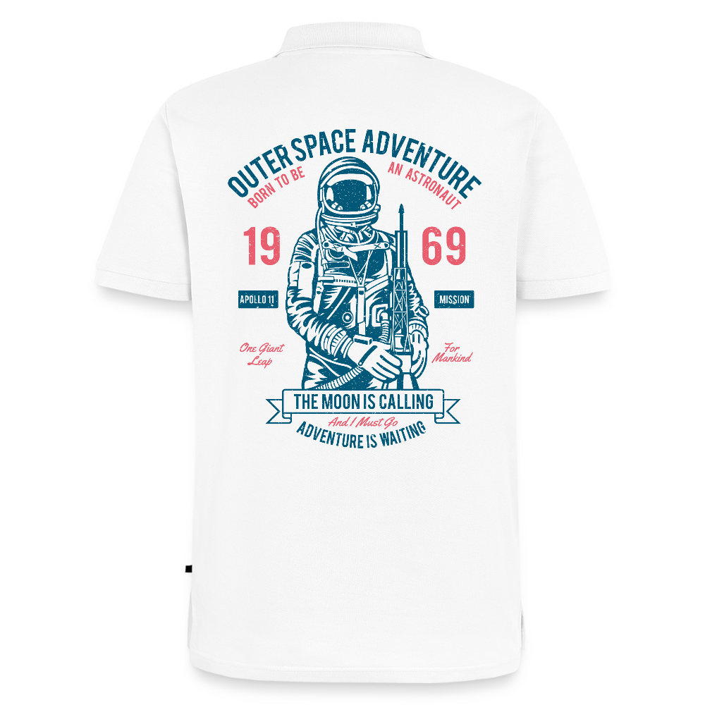 Mannen Premium Bio Poloshirt - wit