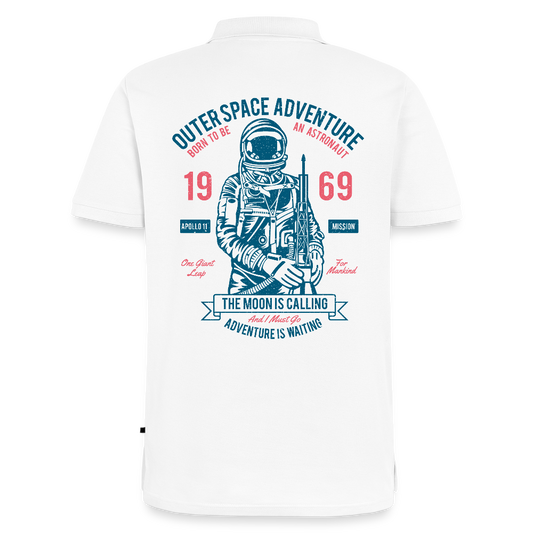 Mannen Premium Bio Poloshirt - wit