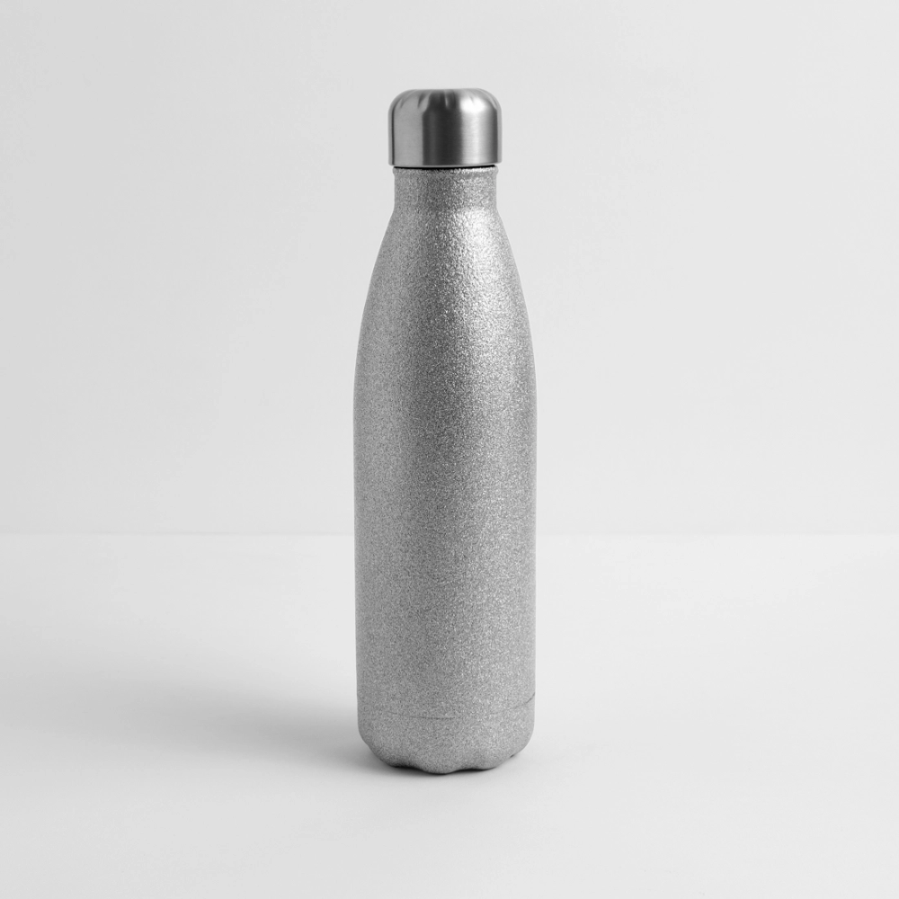 Roestvrijstalen glitter-thermosfles - silver glitter