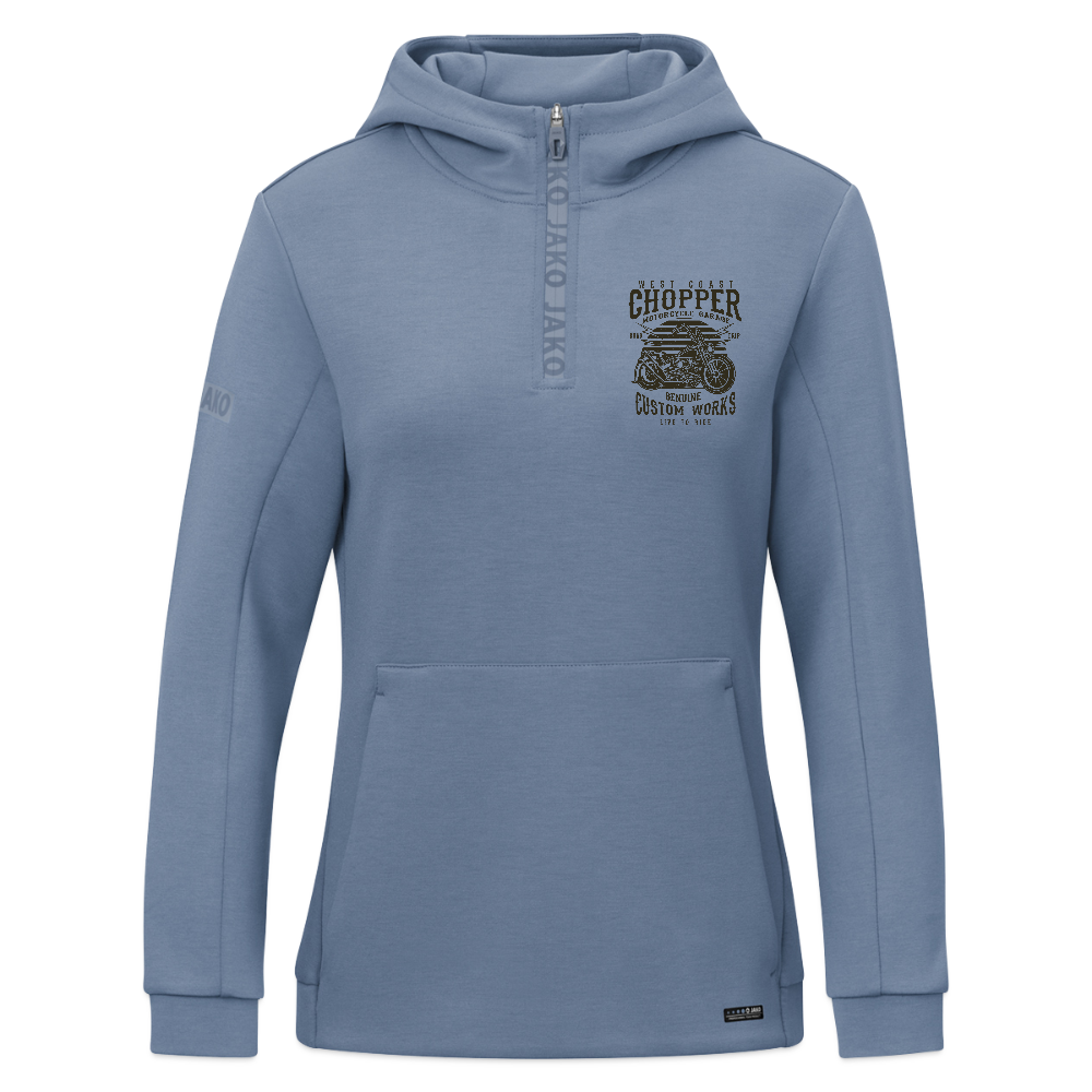 JAKO Vrouwen ziphoodie Pro Casual - blauwgrijs
