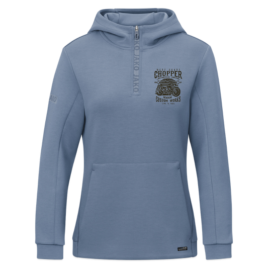 JAKO Vrouwen ziphoodie Pro Casual - blauwgrijs