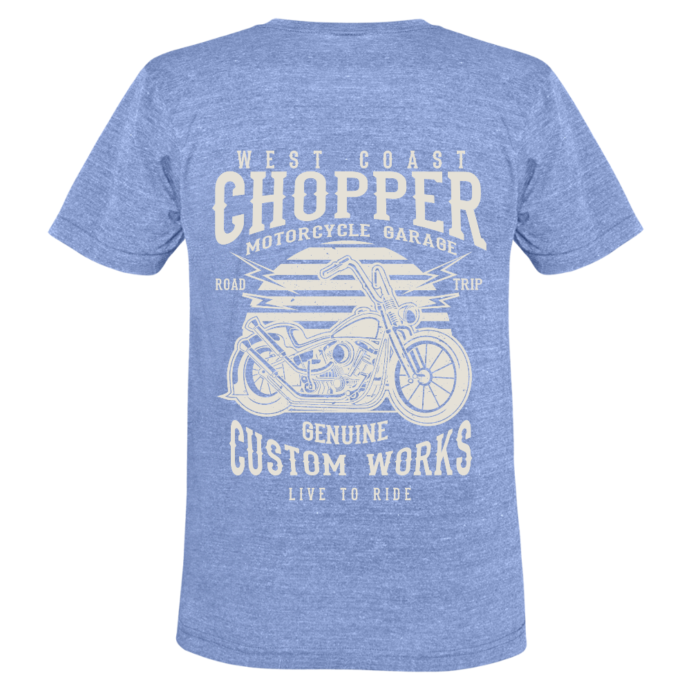 Unisex tri-blend T-shirt van Bella + Canvas - blauw gemêleerd