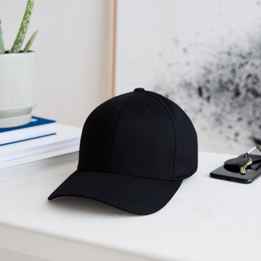 Flexfit baseballcap - zwart