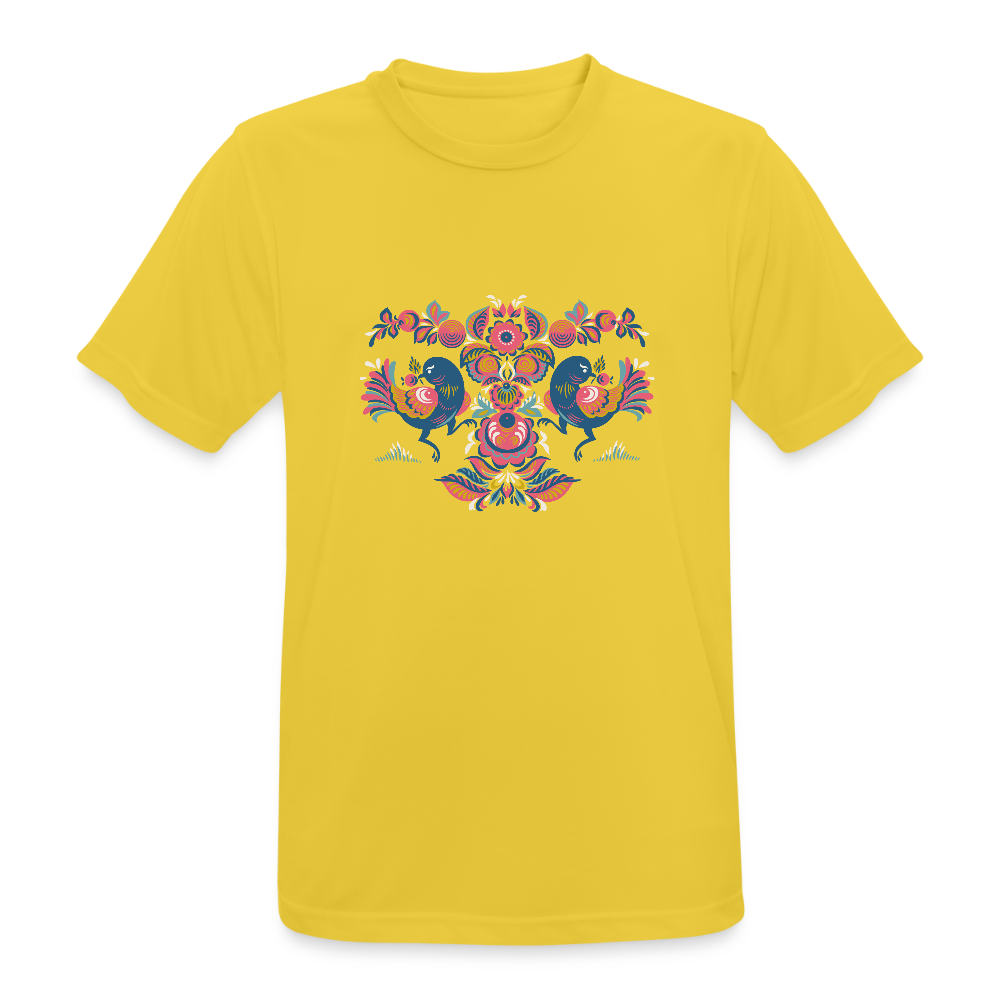Mannen T-shirt ademend actief - zonnegeel