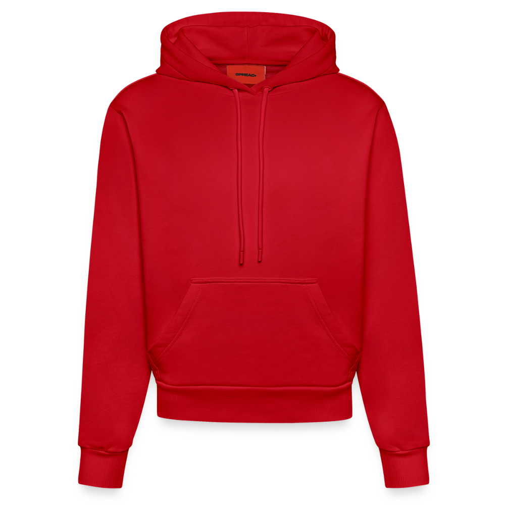 Organic fitted hoodie made in EU - rood