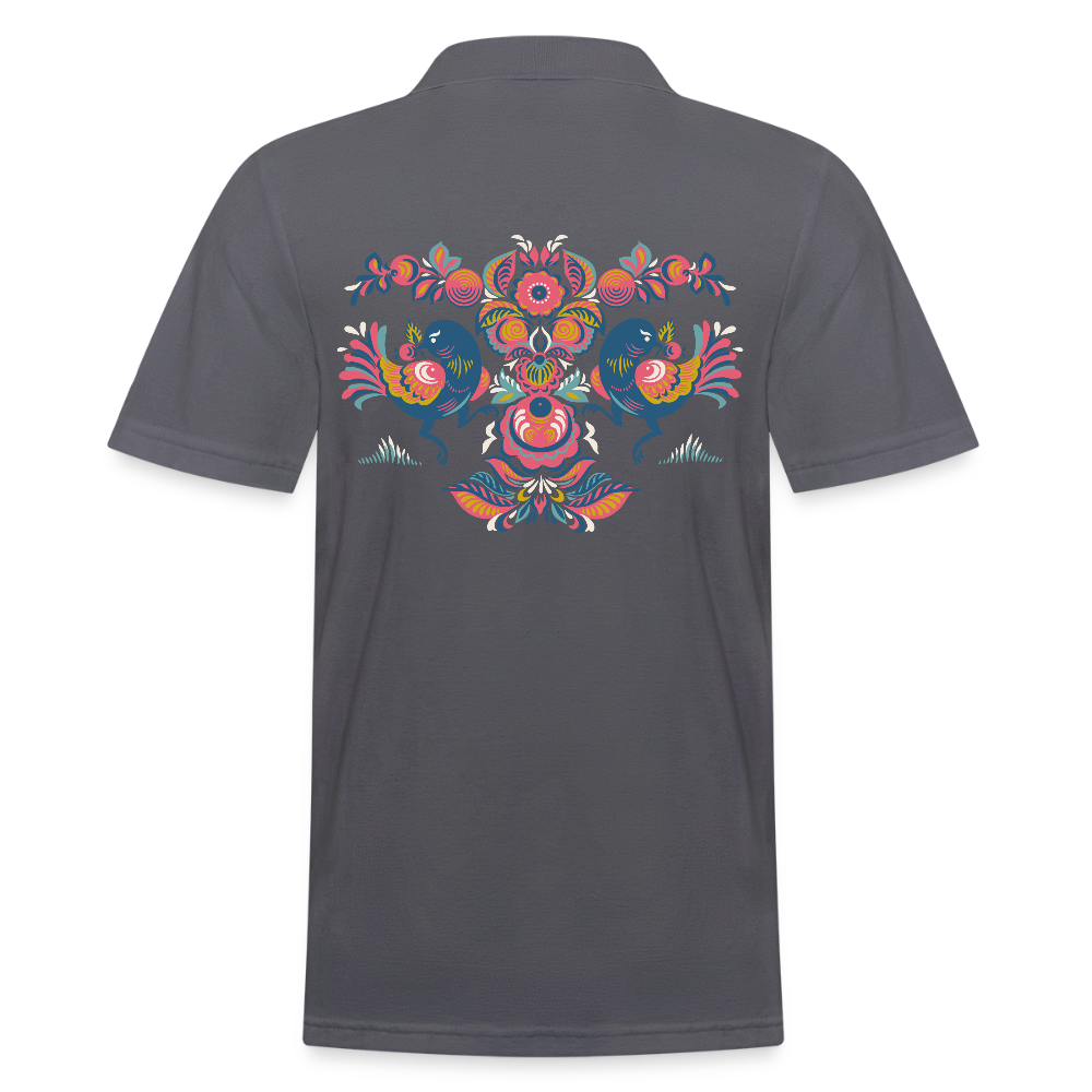Mannen poloshirt - houtskool