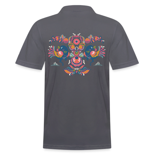 Mannen poloshirt - houtskool