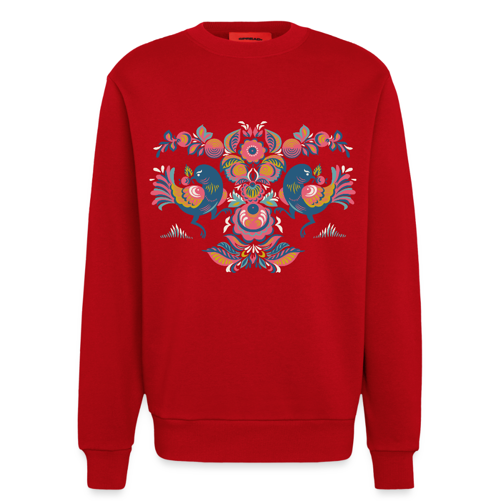 Organic relaxed crewneck made in EU - rood