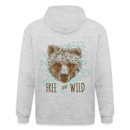 Mannenjack Heavyweight met capuchon - heather wit