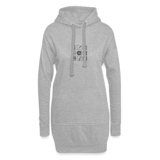 Hoodiejurk - grijs gemêleerd