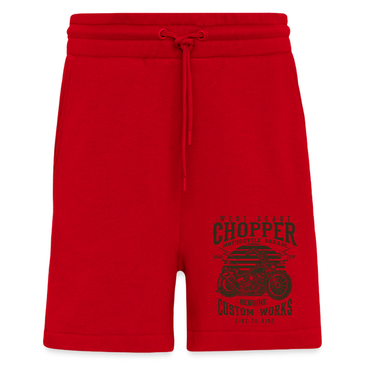 Organic relaxed shorts made in EU - rood