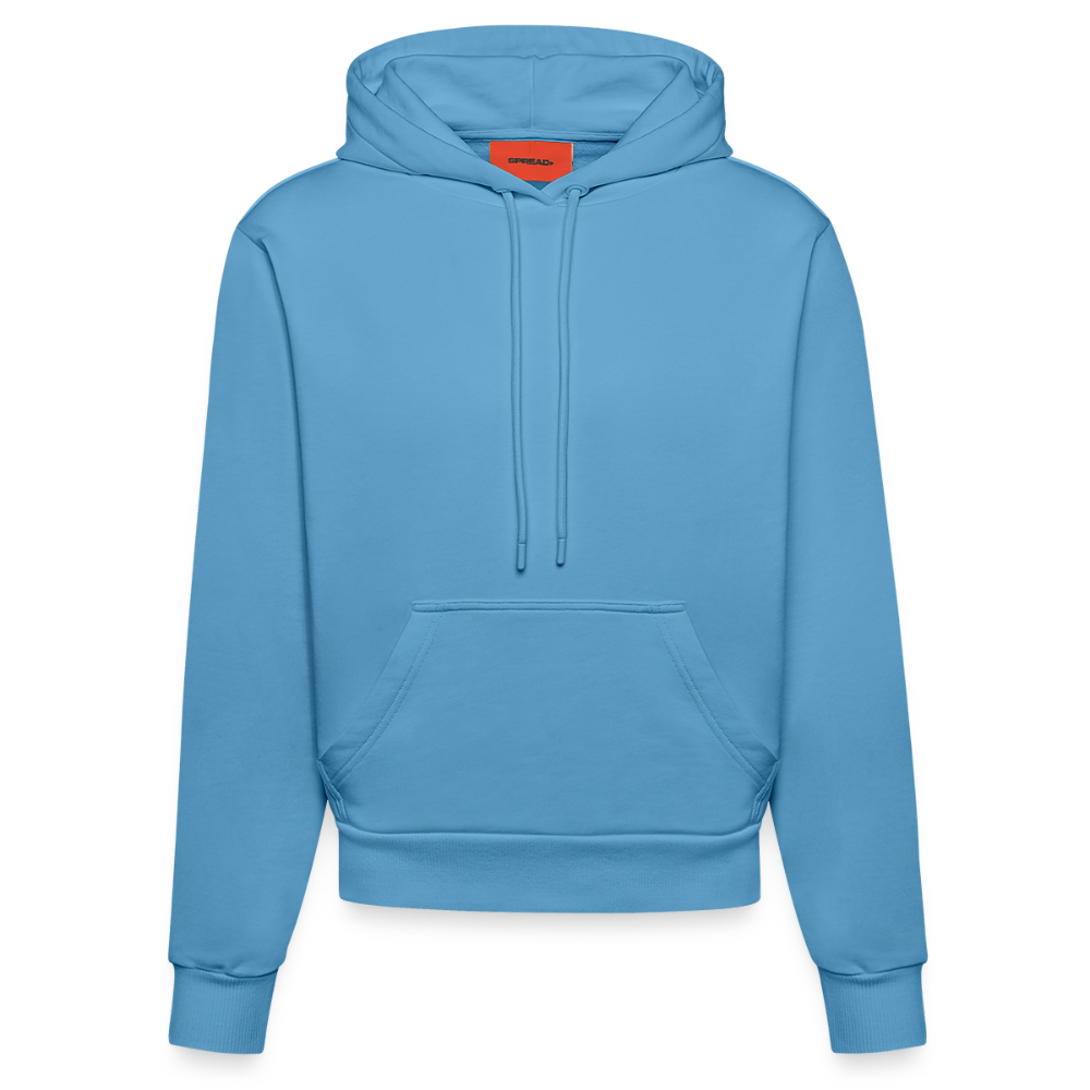 Organic fitted hoodie made in EU -  Sol Blue