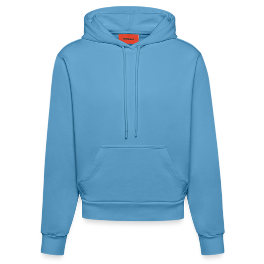 Organic fitted hoodie made in EU -  Sol Blue