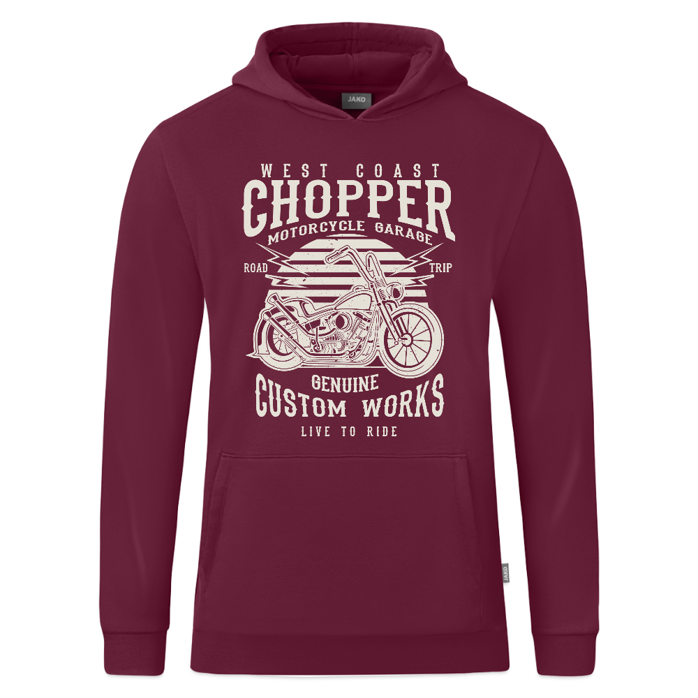 JAKO Teenager hoodie Organic - wijnrood
