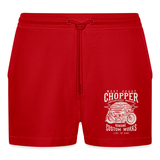 Organic relaxed cropped shorts made in EU - rood
