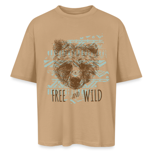 Oversized uniseks T-shirt - beige