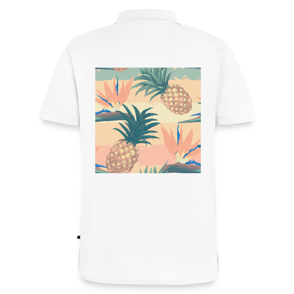 Mannen Premium Bio Poloshirt - wit