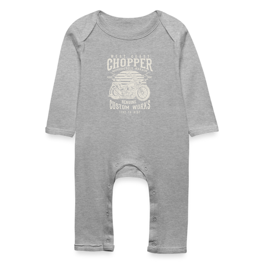 Baby bio kruippakje - grijs gemêleerd