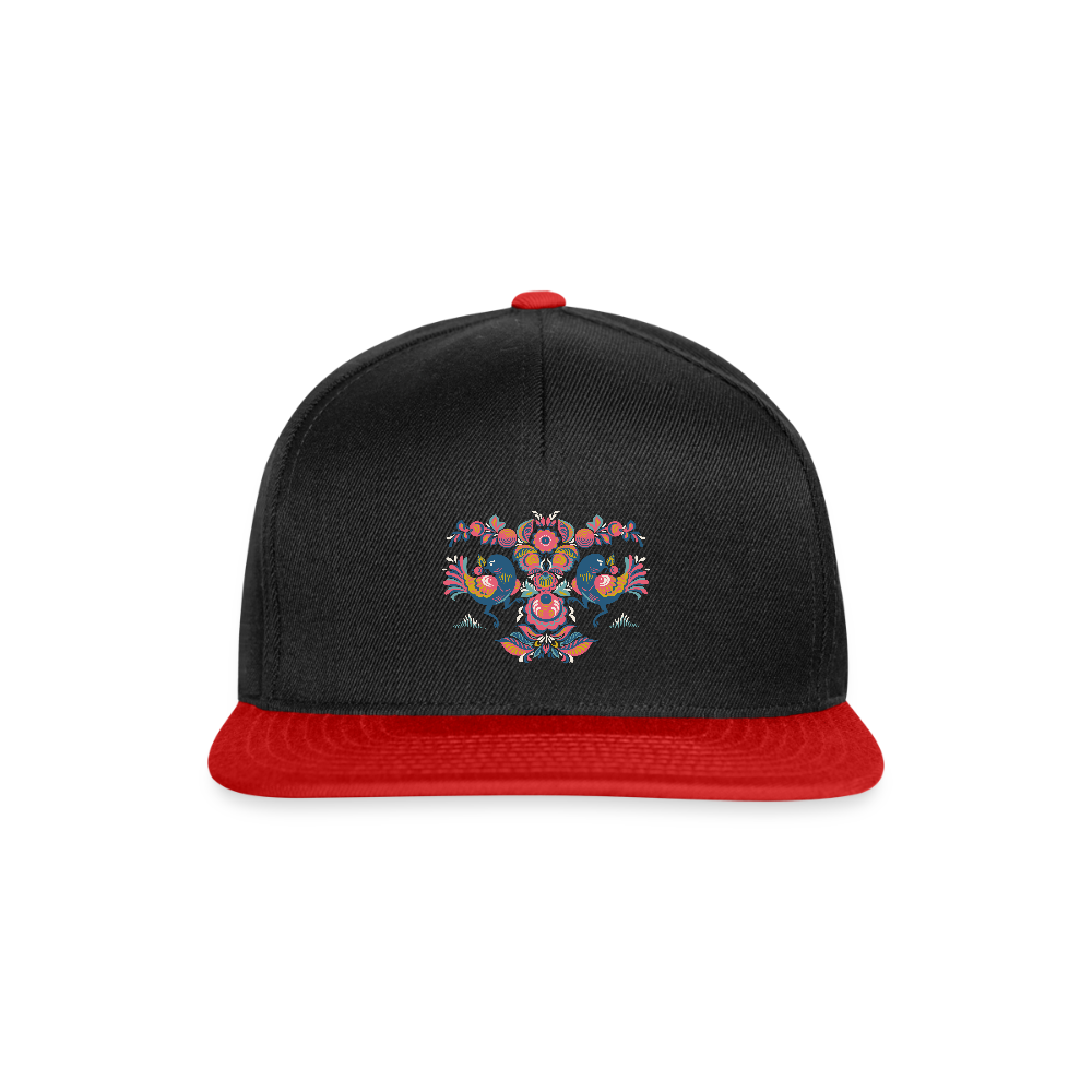 Snapback cap - zwart/rood