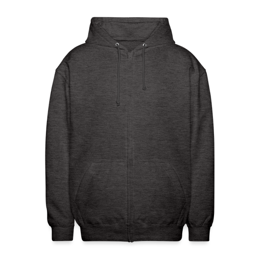 Uniseks zip hoodie - houtskool