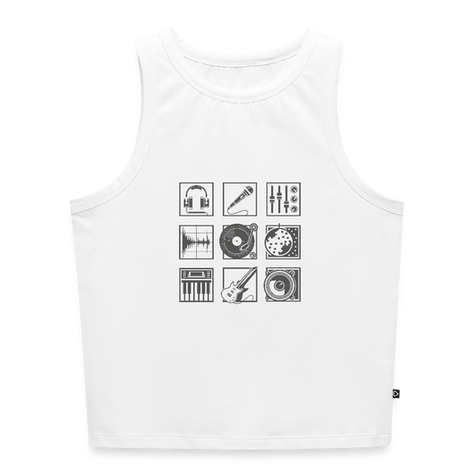 Vrouwen cropped tanktop - wit