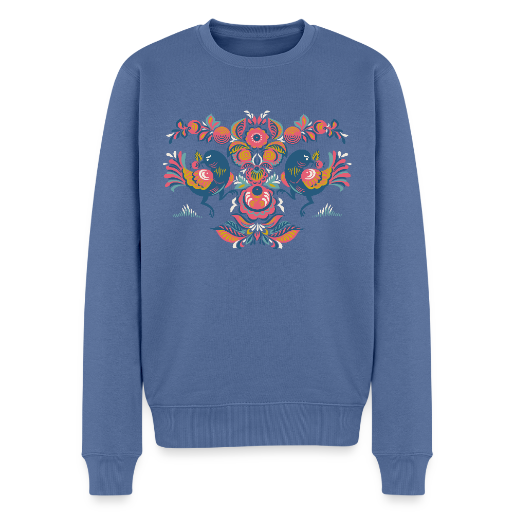 Mannen premium sweater - duifblauw