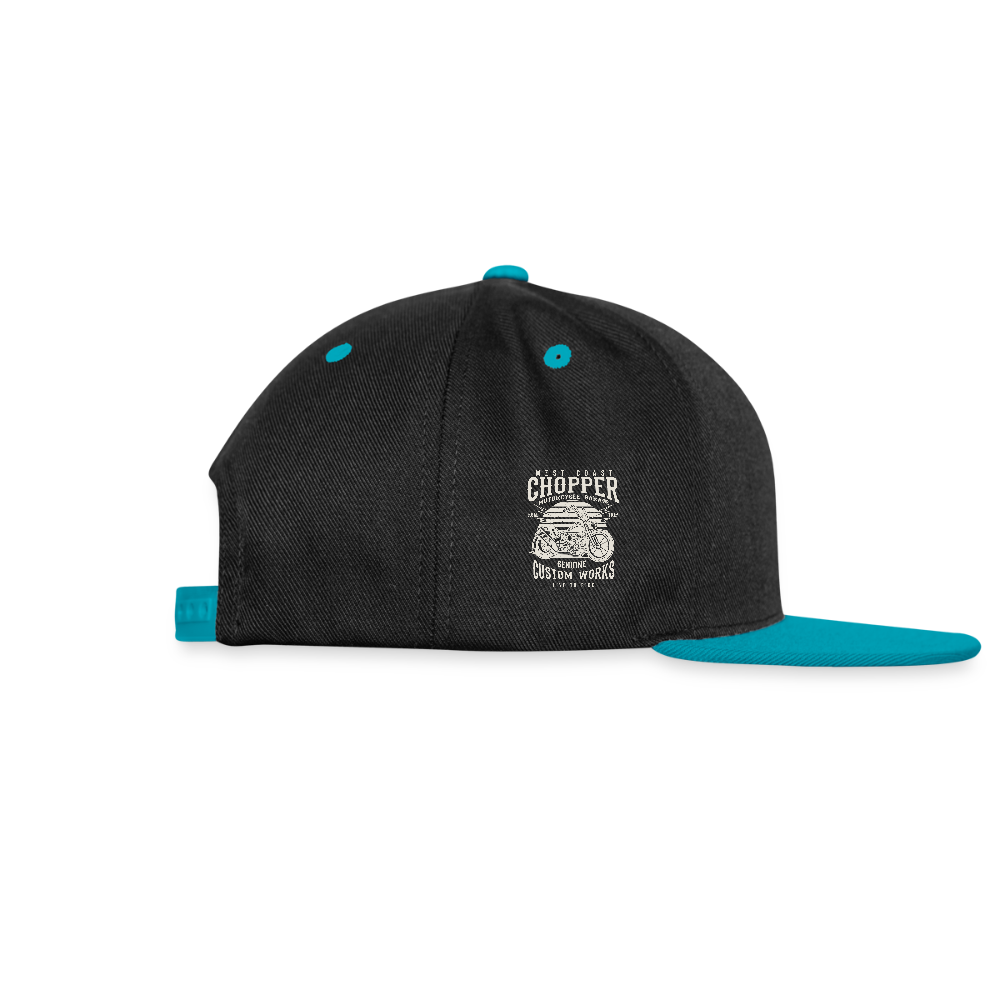 Contrast snapback cap - zwart/turquoise