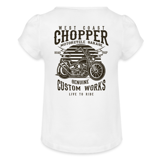 Meisjes-T-shirt met plooien - wit