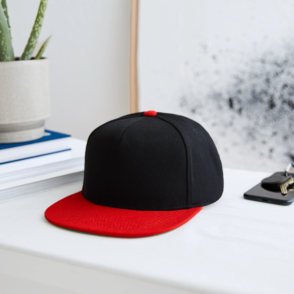 Snapback cap - zwart/rood