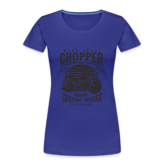 Vrouwen premium bio T-shirt - koningsblauw