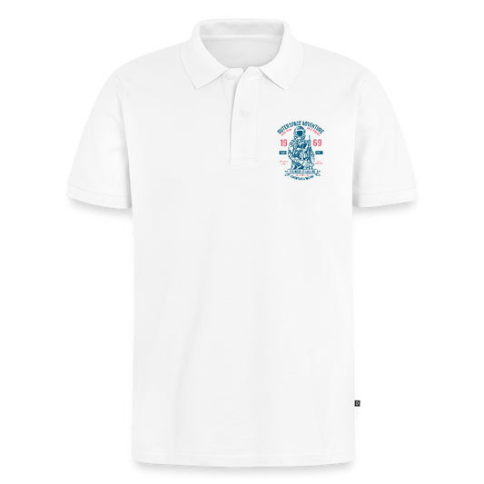 Mannen Premium Bio Poloshirt - wit