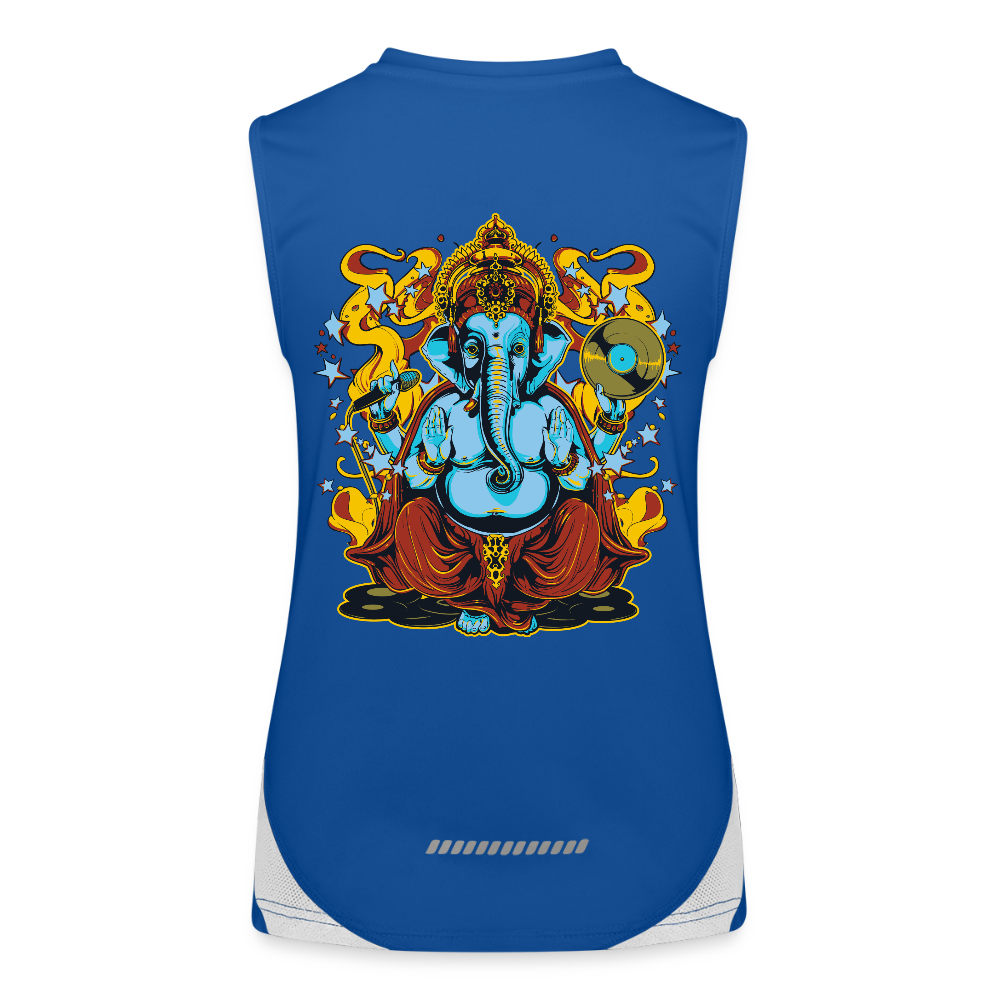 Functionele contrasterende tanktop voor vrouwen - royal/wit