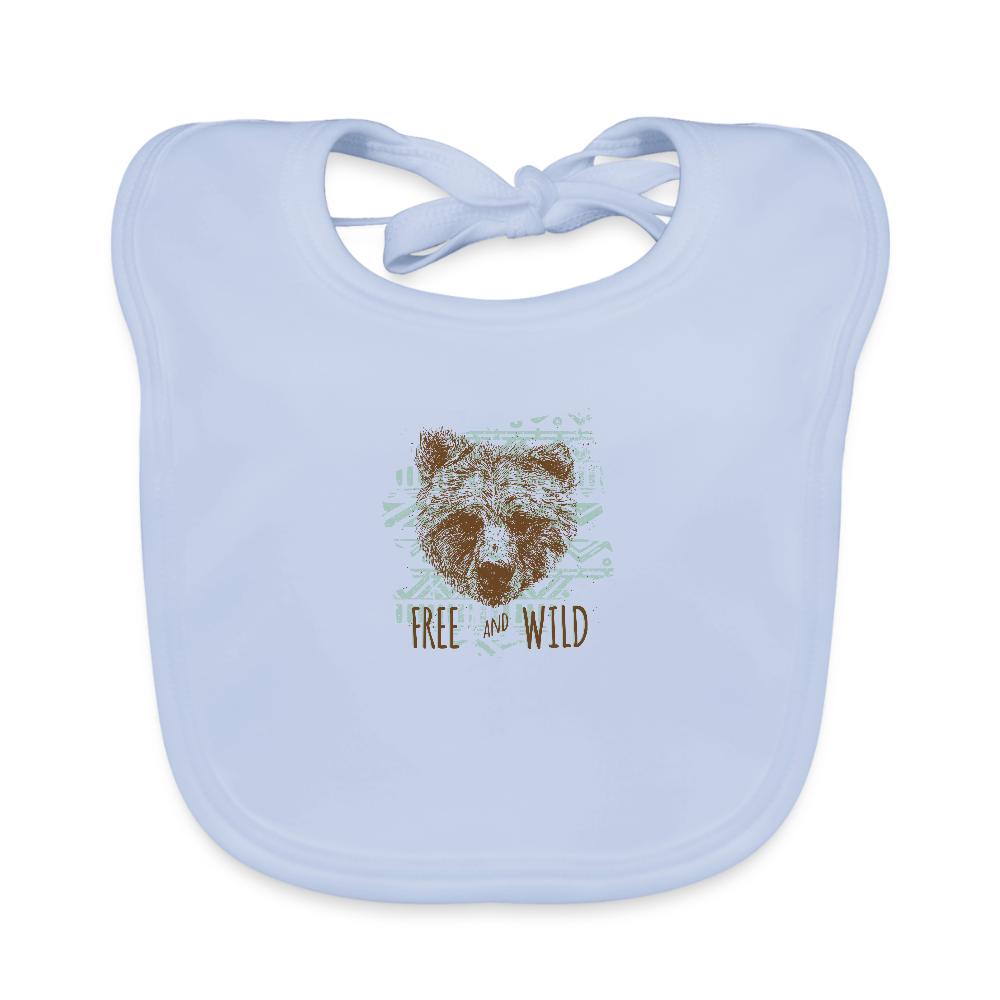 Bio-slabbetje voor baby's - sky blue