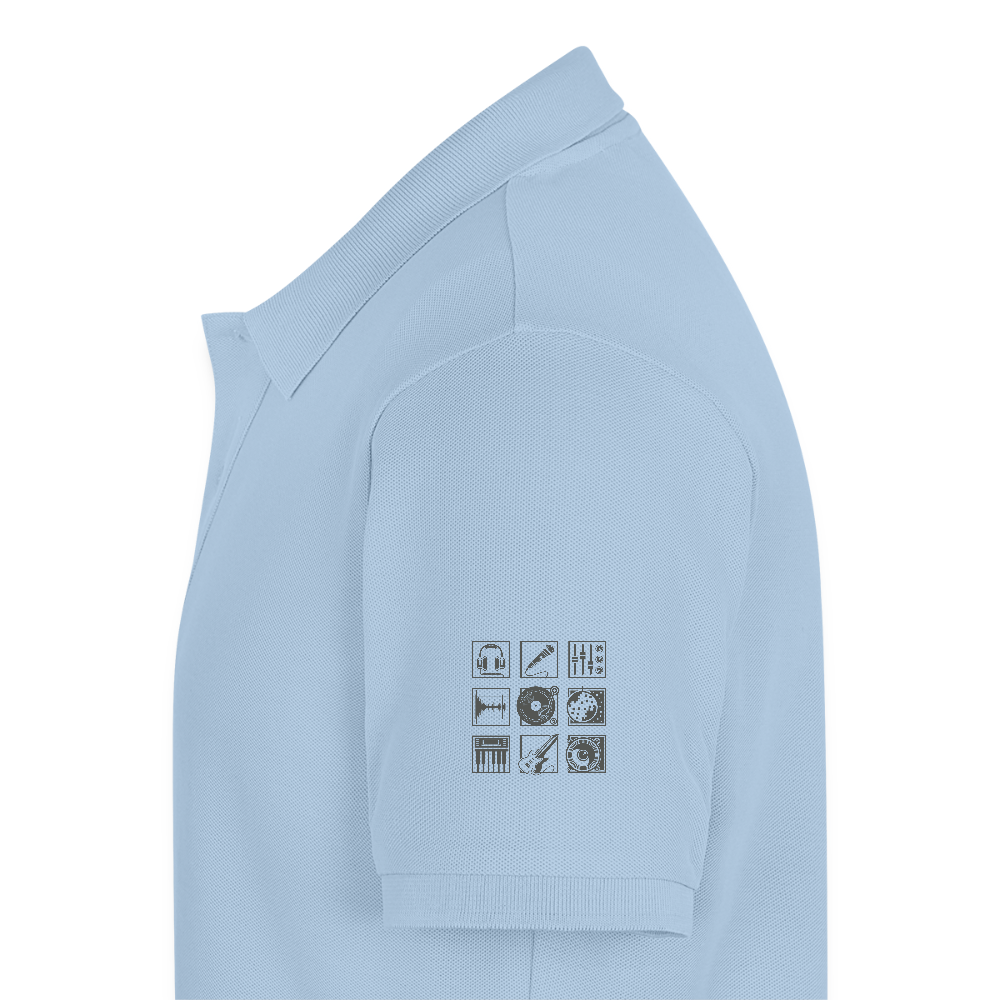 Mannen Premium Bio Poloshirt - lichtblauw